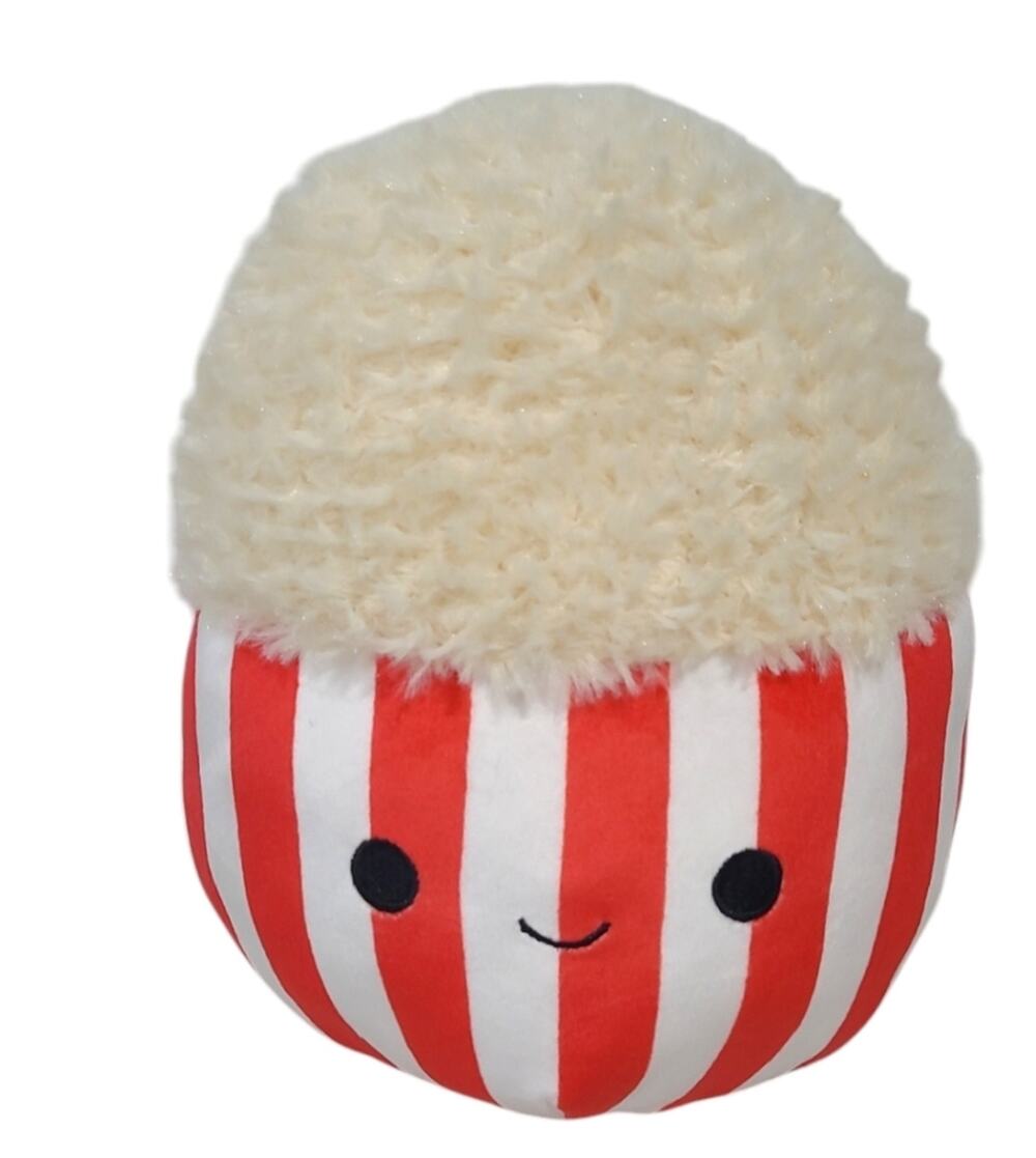 Squishmallows Arnel The Popcorn Bucket 8" Red White Kellytoy